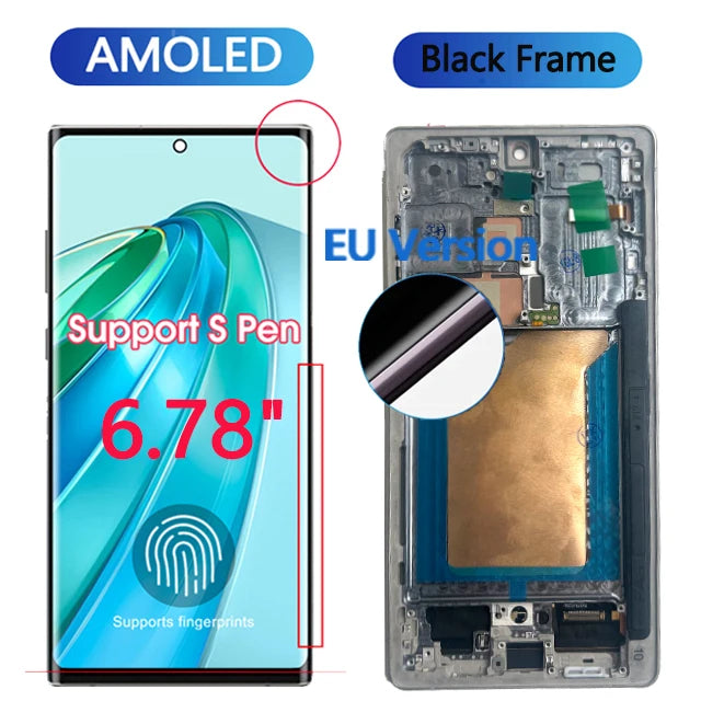 NUOVO Display AMOLED Per Samsung Galaxy S25 Ultra 5G Display LCD Touch Screen Digitizer Assembly Per Samsung S25 Ultra Display