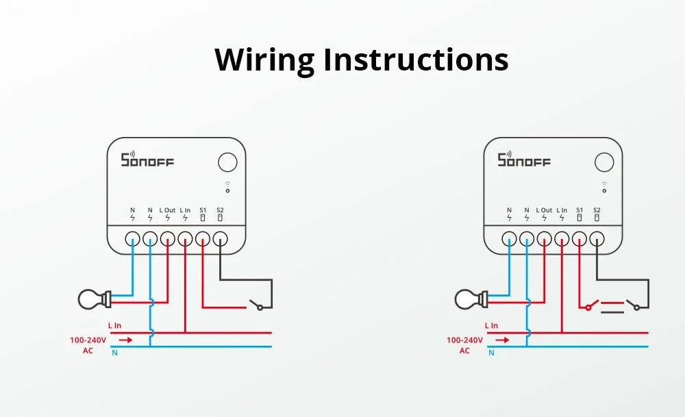 SONOFF MINI R4 Matter MINIR4M Matter Relè Sonoff Mini R4 Extreme Wifi Smart Switch Matter Alice Smart Home Control Alexa Google