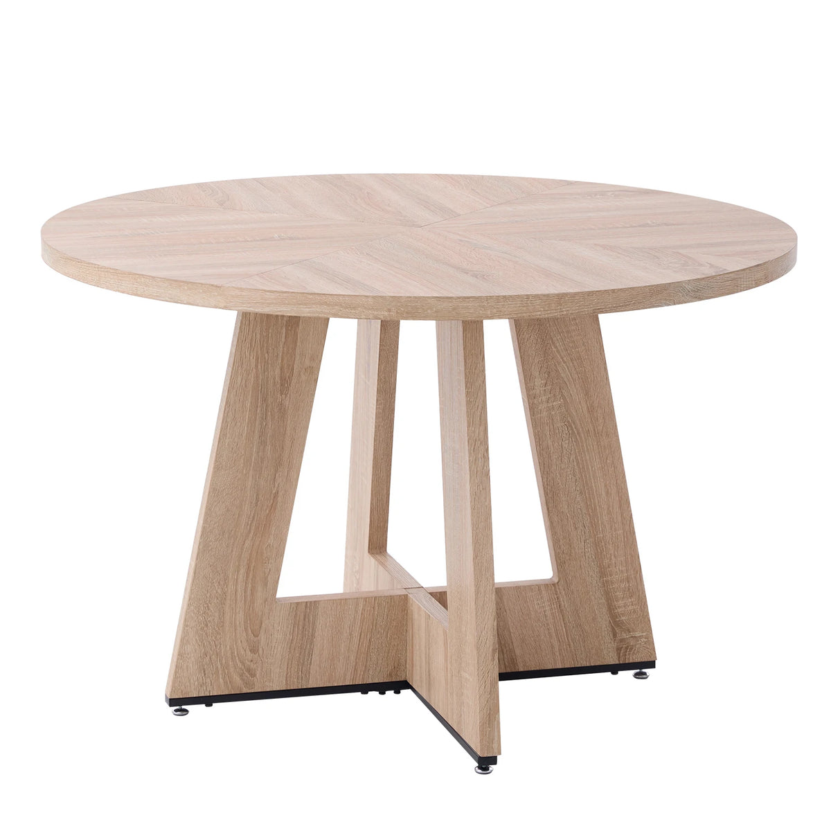 EGOONM Tavolo rotondo nordico Tavolo da pranzo in legno massello Centro biblioteca Tavolo rotondo medievale Balcone Soggiorno Mobili per la casa 120 cm