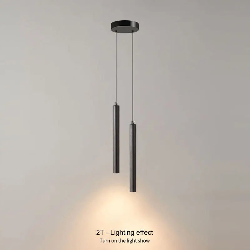 Lampade a sospensione a LED nere con cavo Decor per camera da letto TV Sfondo Lampade a sospensione sospese regolabili per sala da pranzo