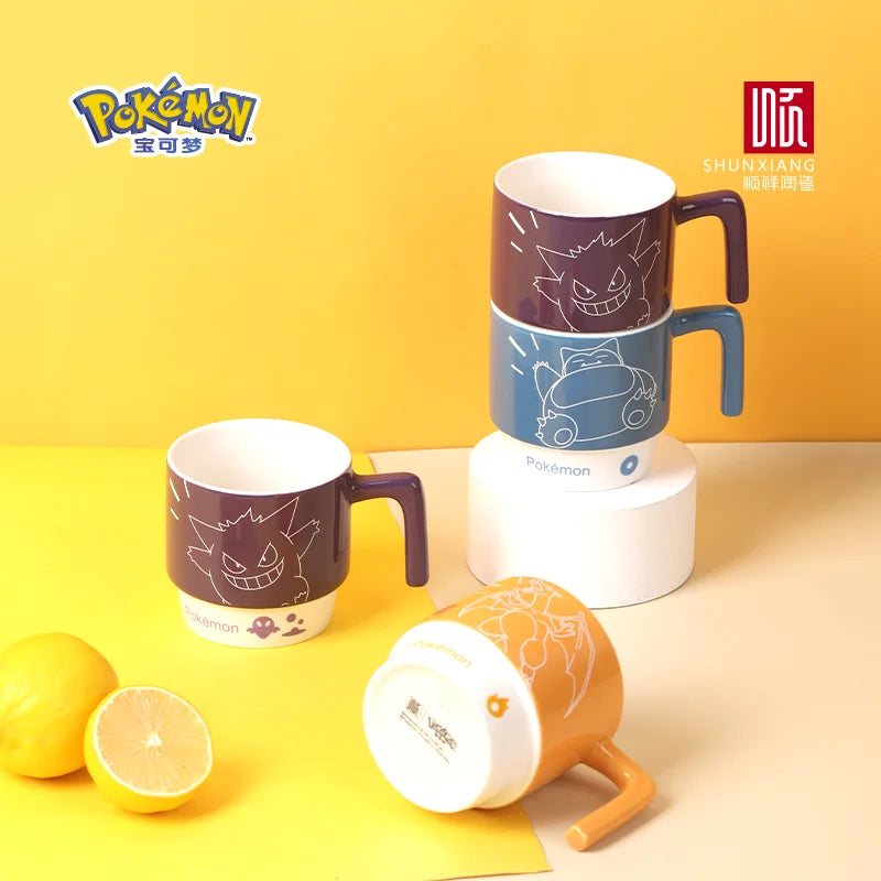 Tazze in Ceramica Pokémon SHUNXIANG, Impilabili, per Caffè, Latte, Tè, Colazione e Succhi, per Bambini