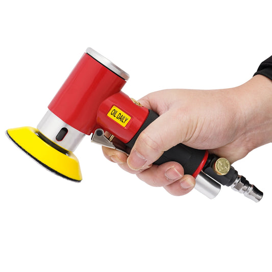 Kit Mini Lucidatrice Pneumatica 1" 2" 3", Lucidatrice Eccentrica a Doppia Azione 10000 RPM, Set 64 Pezzi per Lucidatura e Levigatura Dettagliata con Spugne per Riparazione Carrozzeria Auto