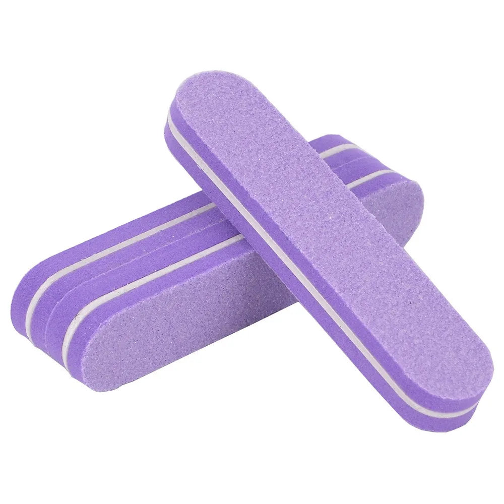 Set professionale di 40/80 pezzi per la levigatura e la lucidatura delle unghie, composto da lime, blocchi per la lucidatura e spugne, ideale per manicure, pedicure, levigatura e lucidatura, kit di strumenti per nail art.