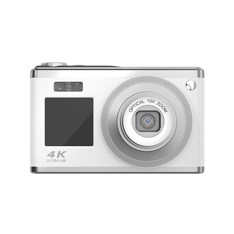 Fotocamera digitale 4K con doppio schermo, obiettivo telescopico, zoom ottico 16x ad alta definizione, fotocamera impermeabile, ideale per selfie, per migliorare l’aspetto, per uso domestico, modello C23.