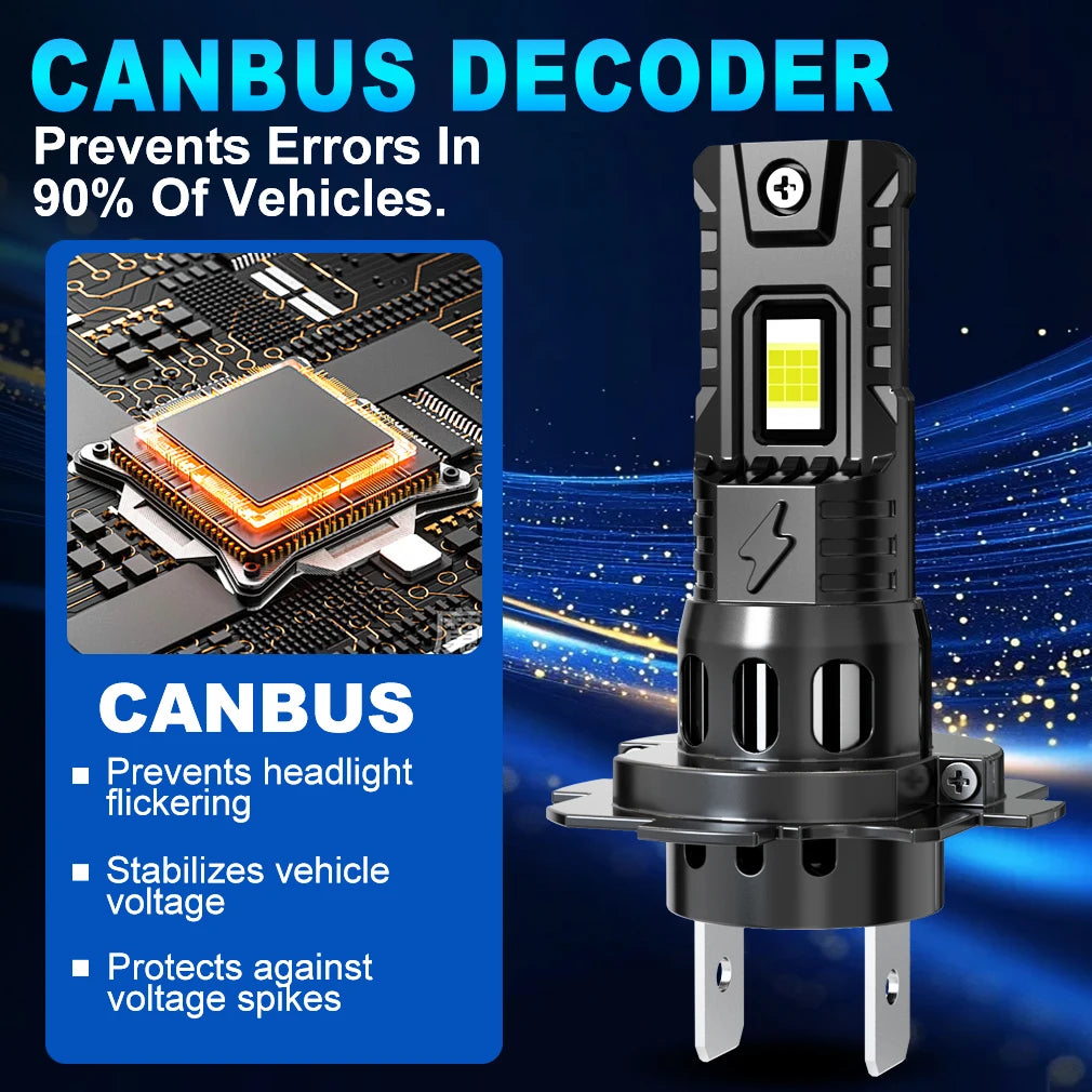 TOAUTO H4 Fari a LED 70W 30000LM H7 LED Canbus 9005 9006 H11 Lampadine per auto Faro automatico Fendinebbia 6000K 12V 24V Bianco