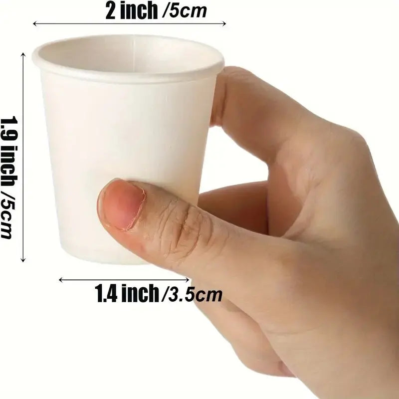 50/100PCS Bicchieri di carta usa e getta piccoli, perfetti per le caffetterie in ufficio, ristoranti, picnic, degustazione di succo di caffè, bevande calde e fredde