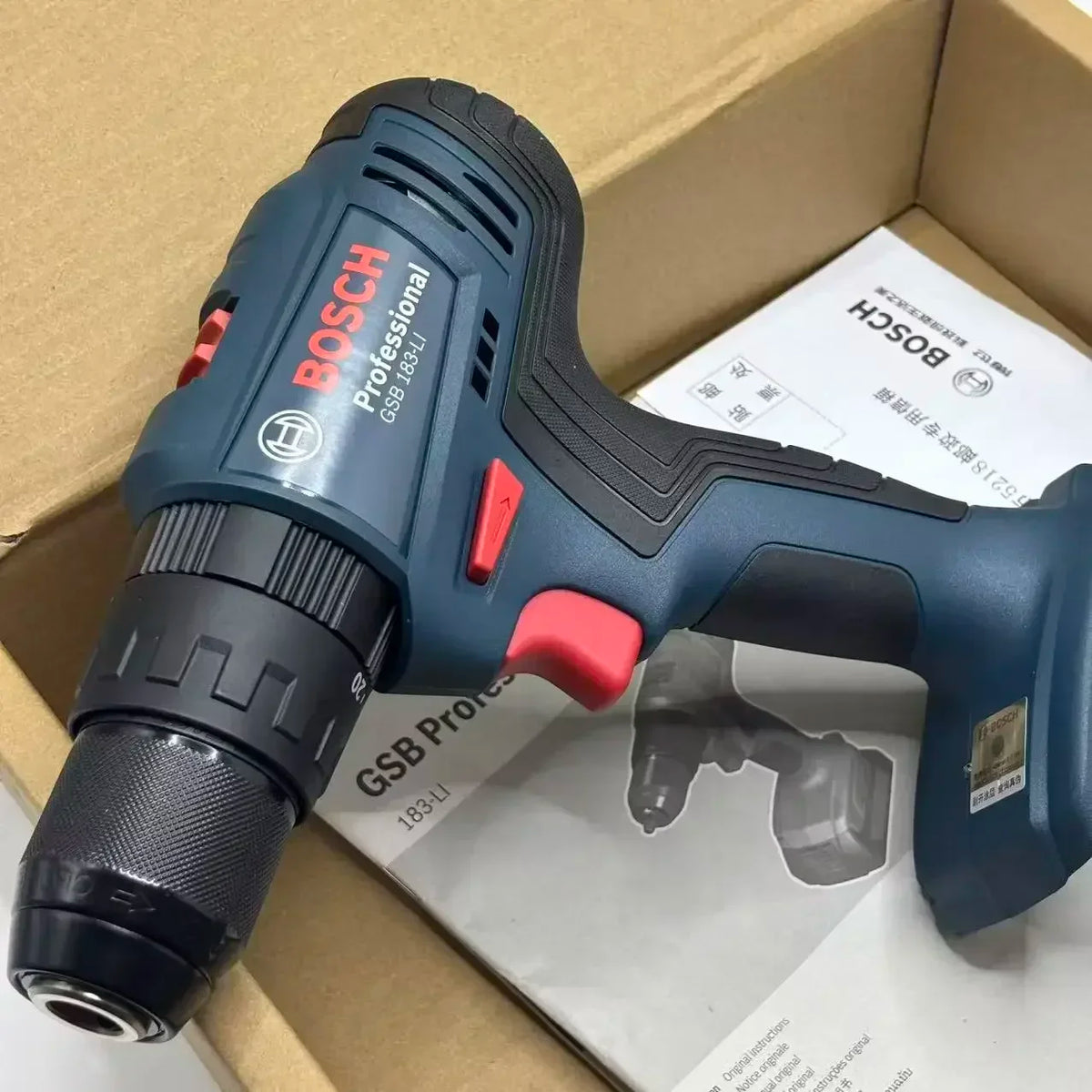 Trapano avvitatore a impulsi Bosch GSB 183-LI 18V senza spazzole 56Nm, avvitatore elettrico a batteria per legno e metallo