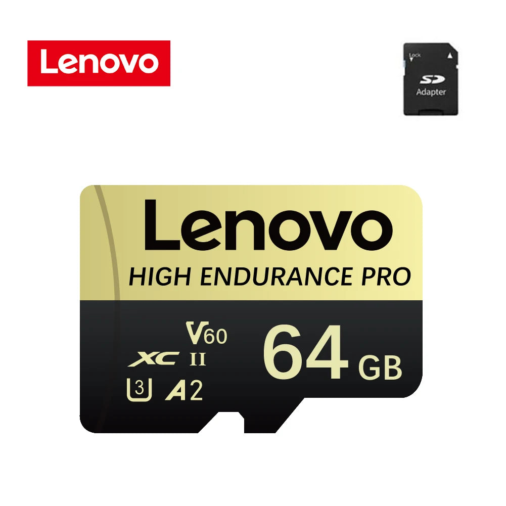 Scheda di memoria Lenovo 64GB 128GB 512GB 1TB Micro SD Classe 10 TF con adattatore SD per smartphone e dash cam