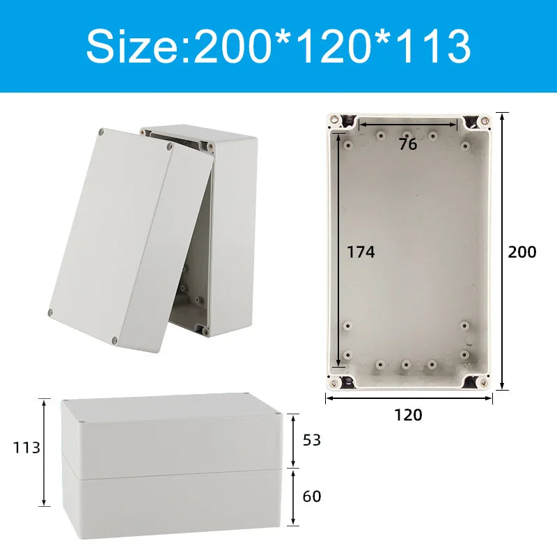 Scatola di giunzione in plastica ABS serie F Cavo a vite Scatola di giunzione impermeabile personalizzata Custodia per scatola di giunzione elettrica esterna Ip66