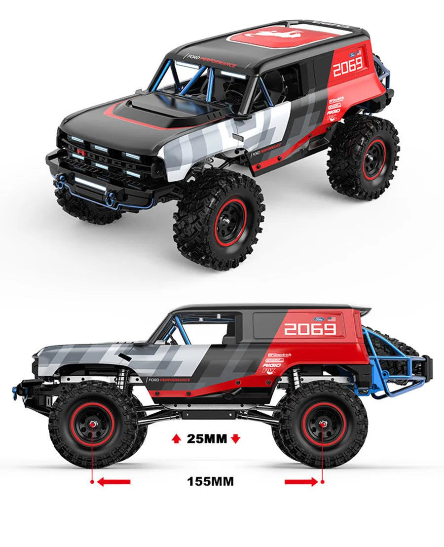 MJX HYPER GO 1/18 H18P Ford Mustang Auto RC Giocattolo con Motore Elettrico Brushless 4WD Veicolo Fuoristrada da Arrampicata Modello di Simulazione Giocattolo