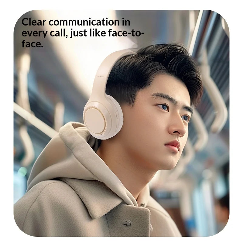 Nuove Cuffie Pieghevoli Wireless Lenovo Over-ear Bluetooth 5.3, Auricolari per Giochi, Cuffie Sportive con Microfono, Auricolari Musicali