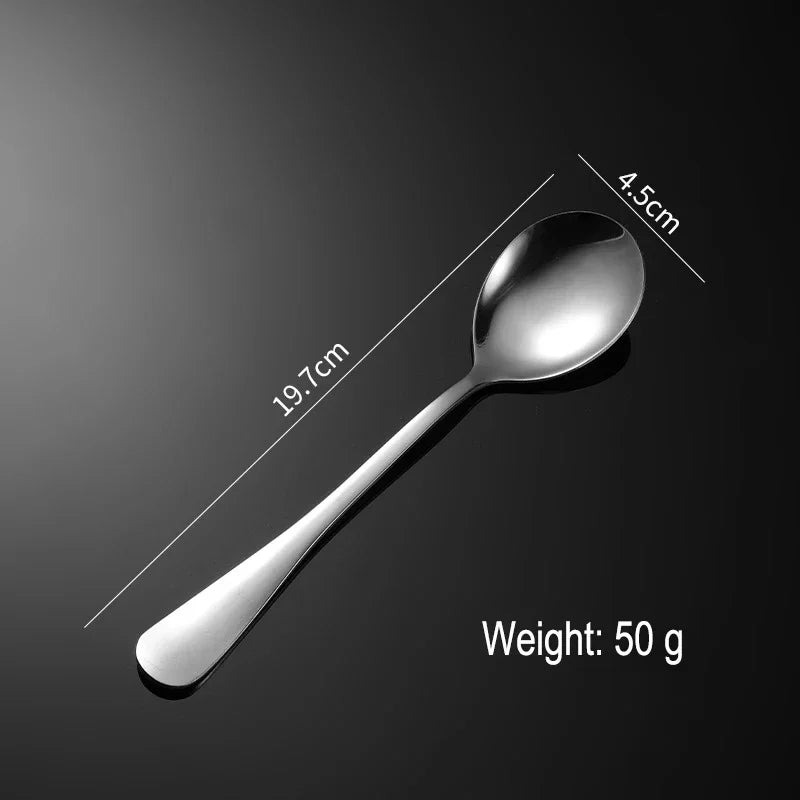Set di posate da 24 pezzi in acciaio inossidabile, set di stoviglie, cucchiaio e forchetta, coltello, forchetta, cucchiaio da dessert, cucchiaio da tè