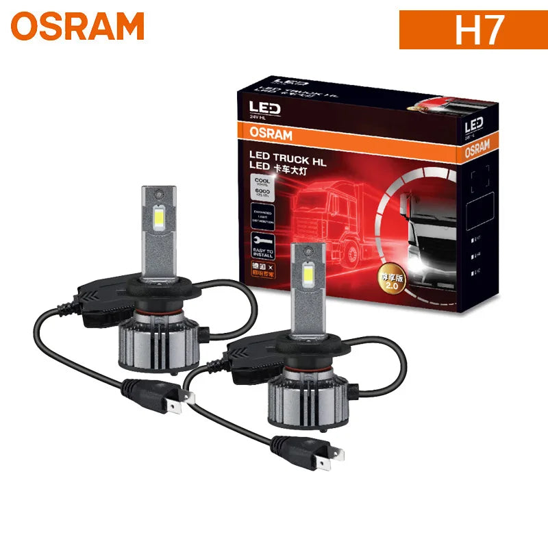 OSRAM 24V LED ZX2.0 Faro per camion H1 H4 H7 110W 8000LM Super Power Light 6000K Bianco freddo Aggiornamento Sostituisci il luminoso fascio alto e basso
