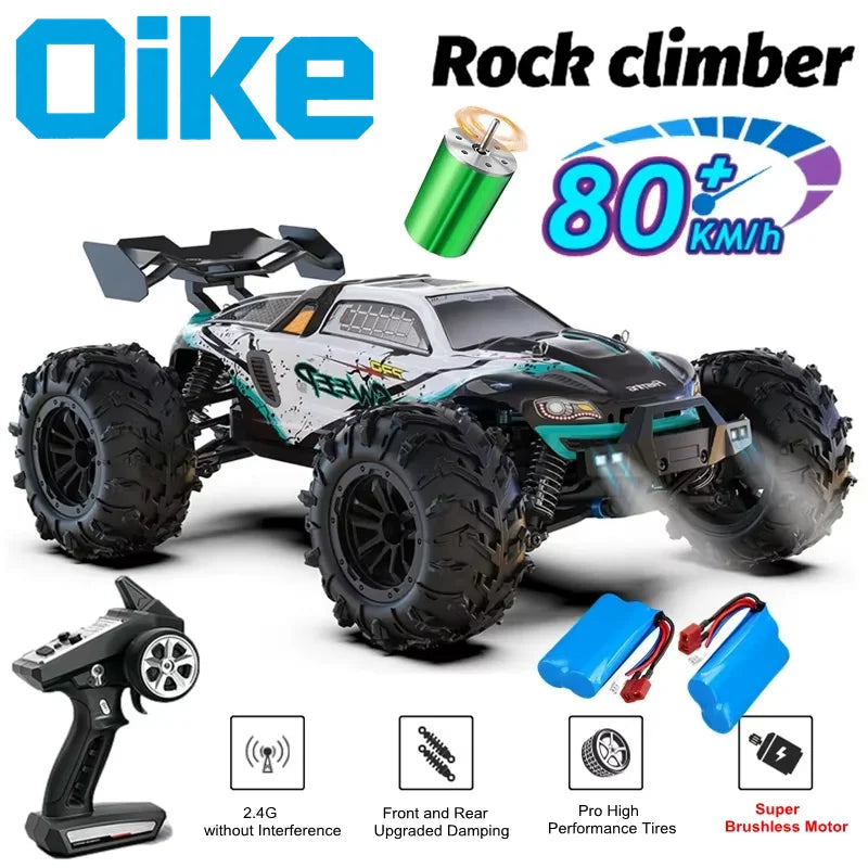 Auto radiocomandata Oike 4WD, fuoristrada 4x4, buggy ad alta velocità, camion super brushless, 50 o 80 km/h, auto da corsa con drift veloce, giocattolo, regalo