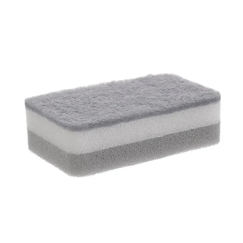 Spugne per pulizia magiche a tre strati Spugne riutilizzabili per pentole per lavare i piatti Spugne per cucina domestica Salviette per spazzole Strumenti puliti