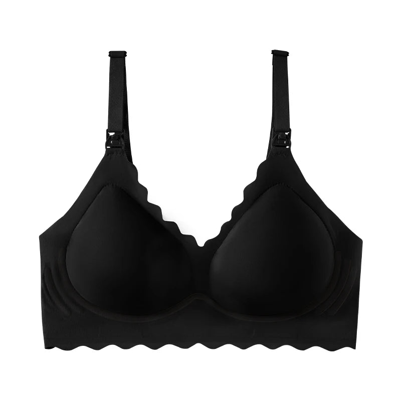 Reggiseno per Allattamento per Donne in Gravidanza con Supporto Morbido Senza Cuciture, Apertura con Un Solo Tocco, Comodo Reggiseno Post-Parto