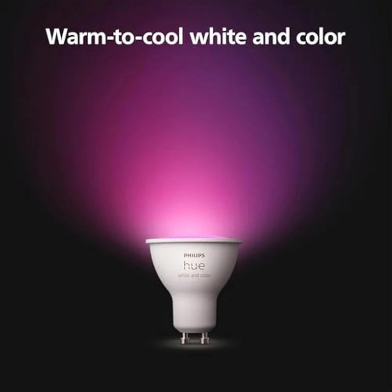 Faretto LED intelligente Philips Hue GU10 4,2 W 220-240 V 400 LM Bianco e colore Ambiance Funziona con Alexa Google Home Bluetooth, 1x