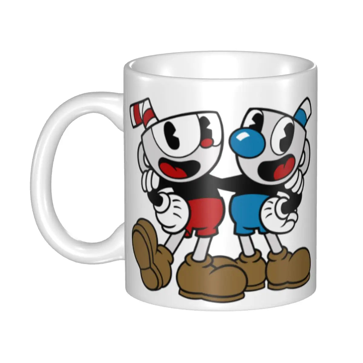 Tazze da caffè personalizzate CupHead e MugMan personaggi dei videogiochi elettronici fai da te tazza da tè al latte in ceramica