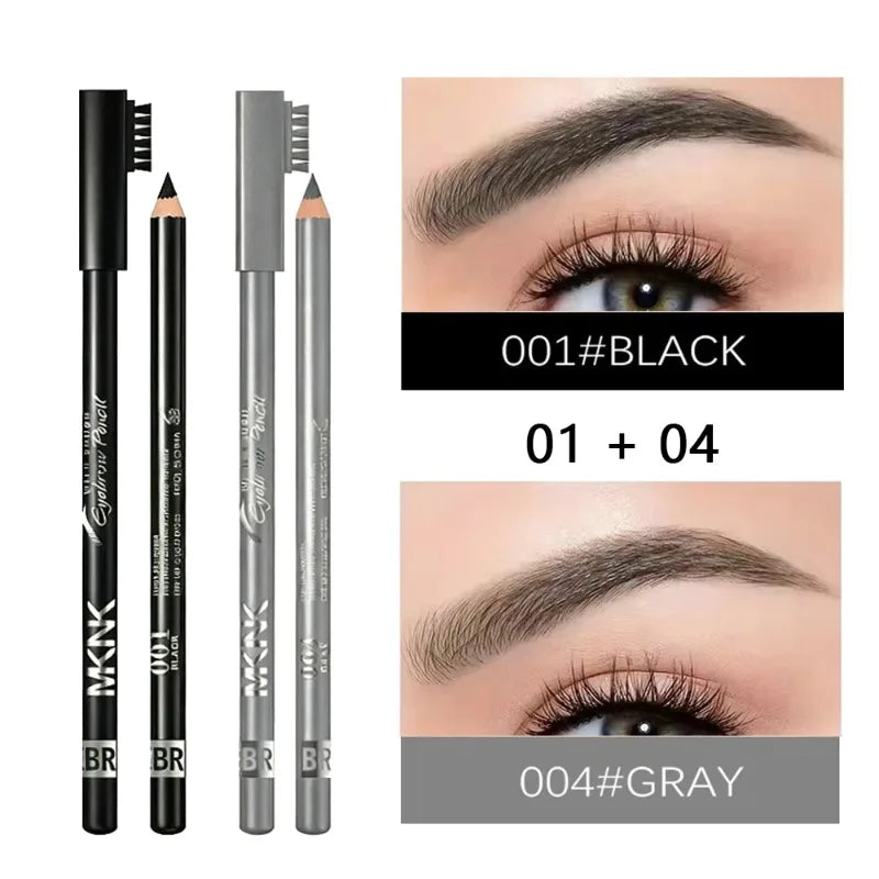 Matita per Sopracciglia Professionale a Doppia Punta con Pennello, Impermeabile, Resistente alle Macchie, Colore Naturale, Facile da Applicare, Eyeliner per Donne, Penna per il Trucco delle Sopracciglia