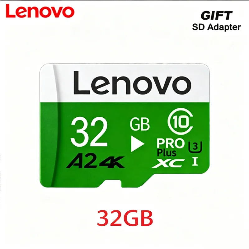 Scheda di memoria ad alta velocità Lenovo, 1 TB, 512 GB, 128 GB, scheda Micro SD TF, per archiviazione video 4K, ideale per action cam, droni e fotocamere digitali.
