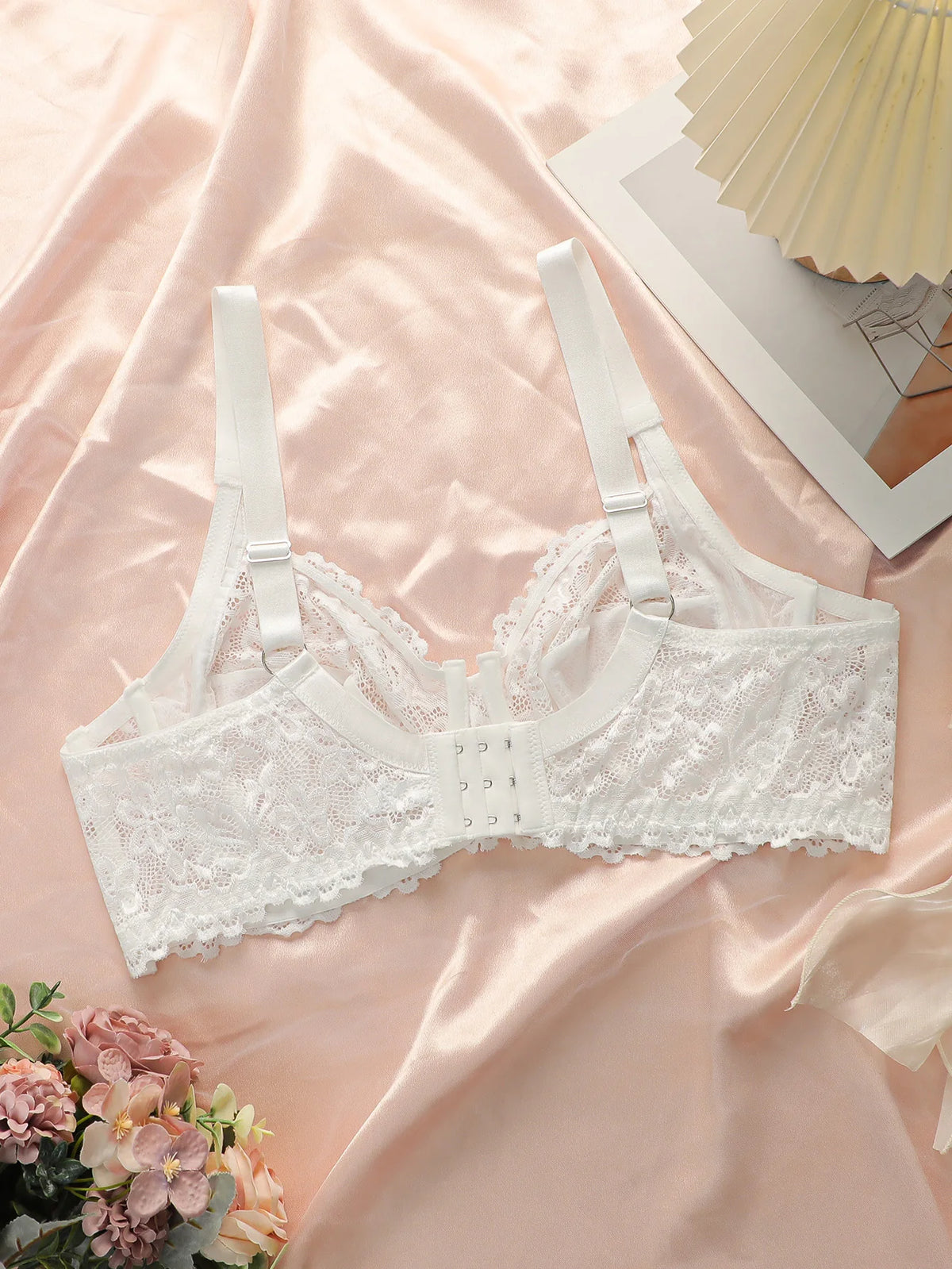 Intimo vintage elegante taglie forti in pizzo a coppa piena sottile a doppio strato sexy taglie forti per donna MR3050