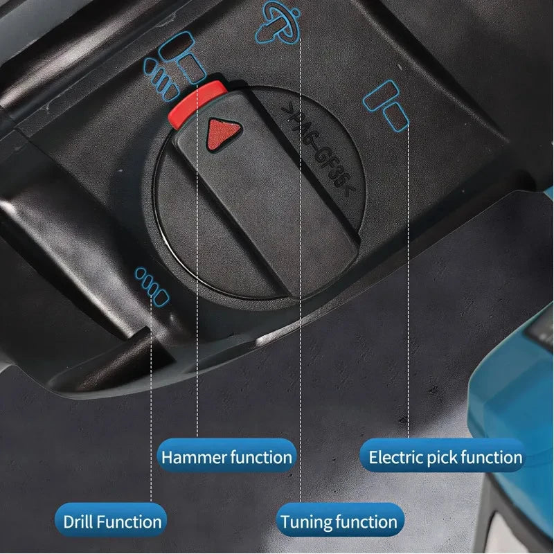 Martello Perforatore Rotativo Cordless Makita DHR242 18V Originale al 100%, Senza Spazzole, 24mm per Calcestruzzo, 4700 IPM, 3 Modalità, Professionale per Lavori Pesanti