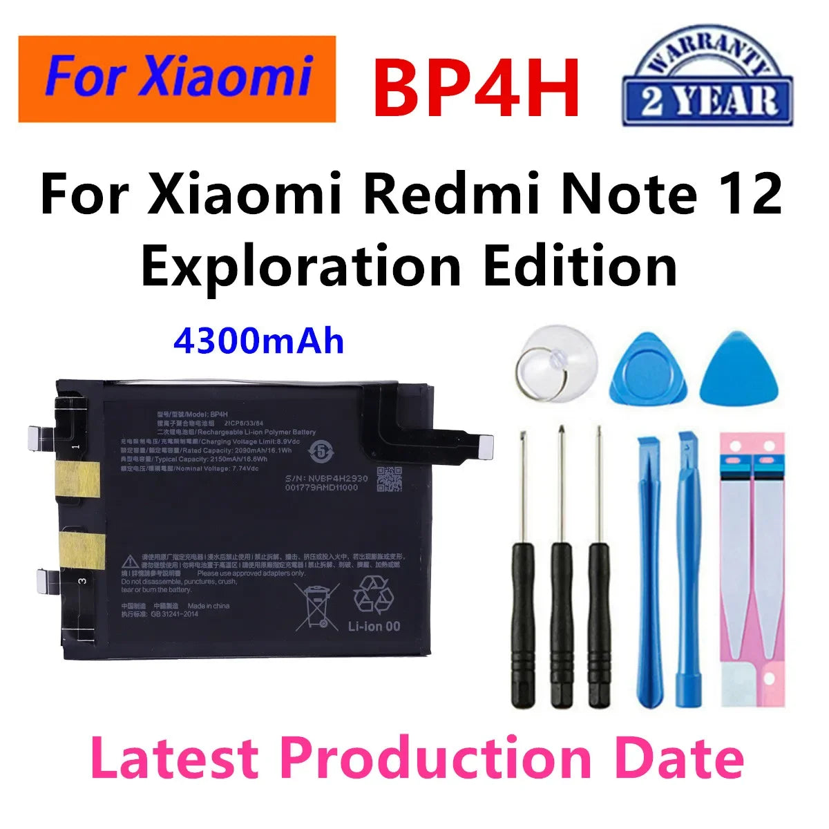 Batteria BP48 BP41 BP53 BP4K BP47 BP5E BP44 BP4C BP4H per Xiaomi Redmi Note 11T 12 Pro /K50 /K20 Pro/A5 /K70 Ultra