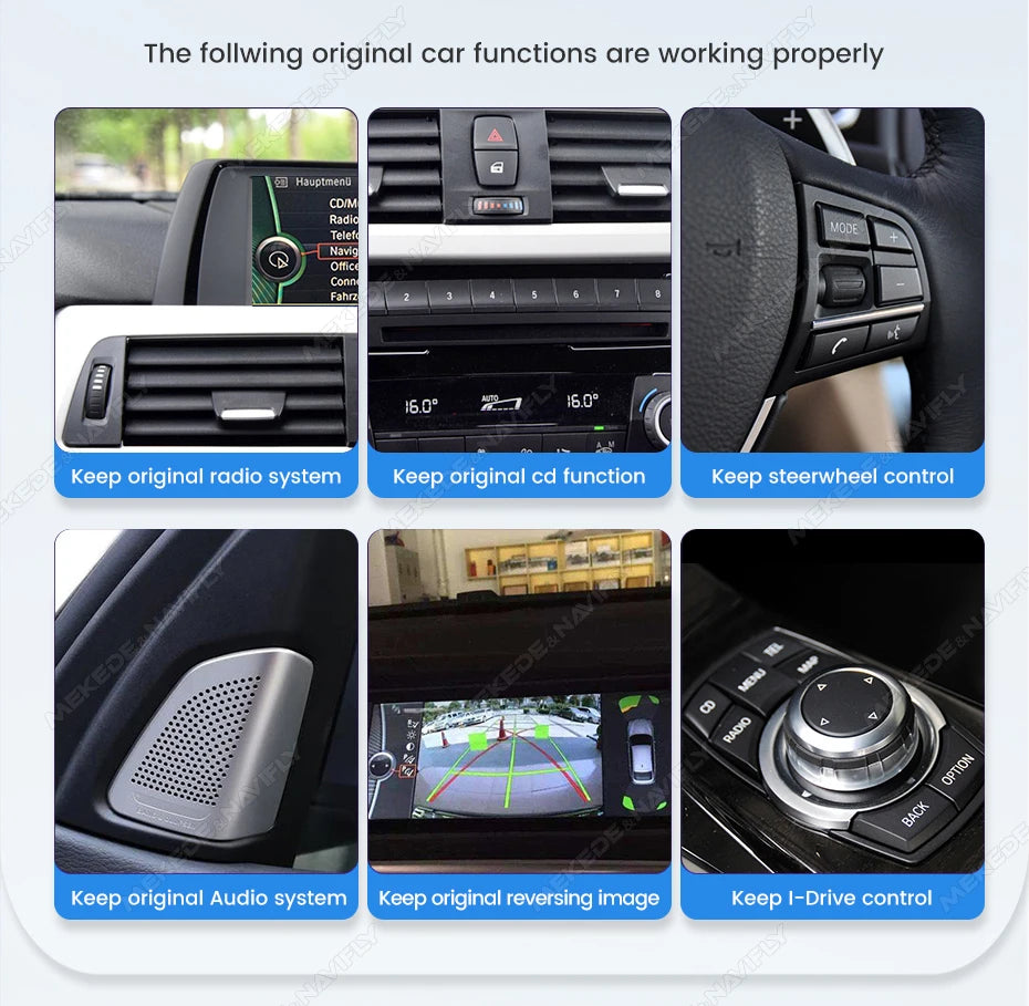 Mekede 10.25/12.3 pollici QLED Android 14 Snapdragon 128GB ROM CarPlay Wireless Auto Multimedia per BMW Serie 5 E60 E61 E62 E63 E64 Sistema CCC CIC Navigazione GPS Doppio BT 4G WiFi DSP