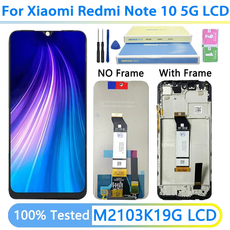 6.5 ''Per Xiaomi Redmi Nota 10 Note10 5G Display LCD Touch Screen Digitizer Assembly M2103K19G M2103K19C LCD di Ricambio