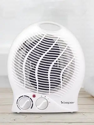 Termoventilatore Elettrico Compatto, 2 Potenze 2000W, Termostato, Funzione Ventilazione, Maniglia Integrata e Anti-Surriscaldamento
