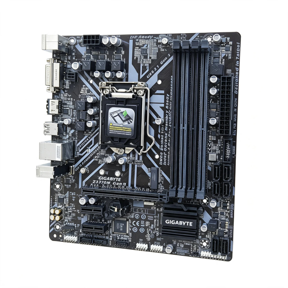 Scheda Madre Gigabyte Z370M DS3H Intel Z370 LGA 1151 DDR4 64GB M.2 Micro ATX compatibile con Core i7-9700K i5-9500T i5-8400 i3-9100 G540