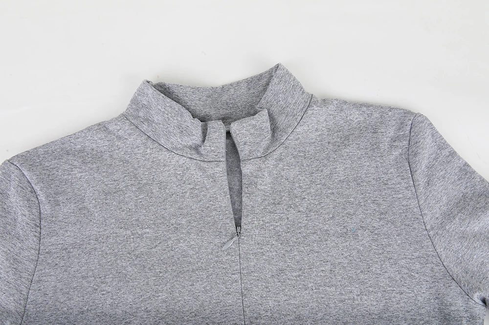 Body con colletto alla coreana con cerniera Donna Manica lunga Spazzolato Abiti invernali con fondo Sexy Streetwear Body Shaper Body pancia piatta