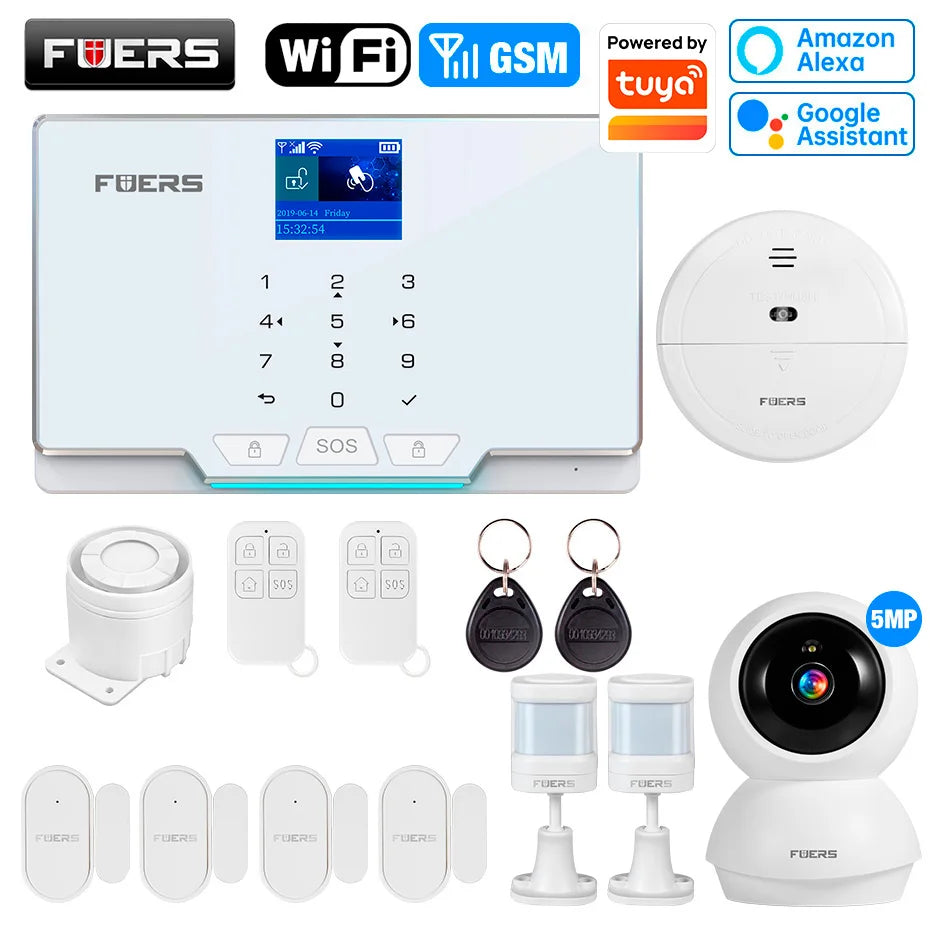 Sistema di Allarme di Sicurezza Wireless G20, GSM WIFI, Compatibile con il Sistema Tuya Smart Home per Casa Intelligente, Controllo Remoto tramite App Smart Life