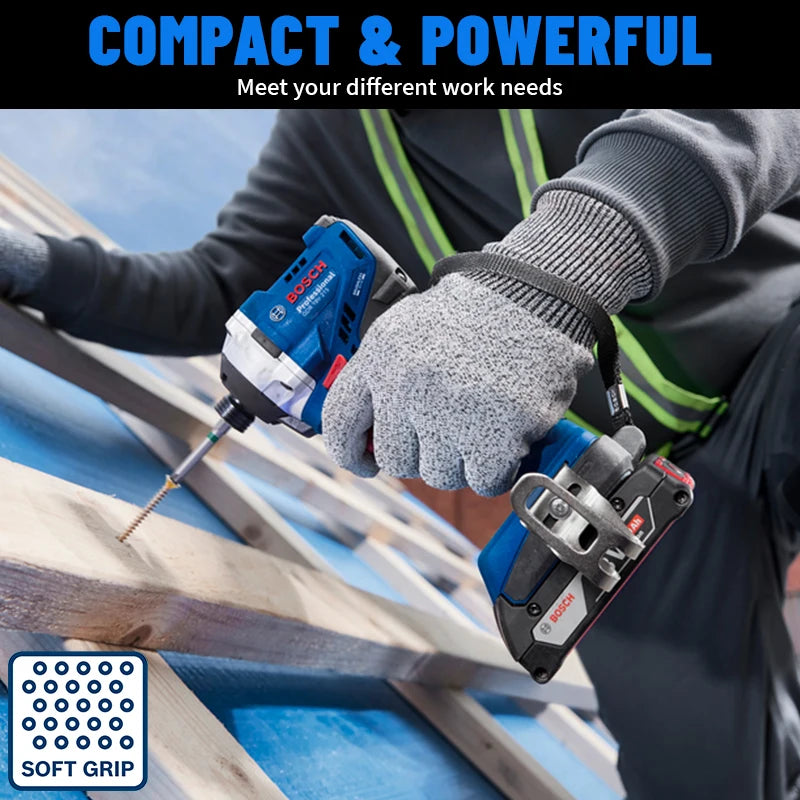 BOSCH GDR 18V-215 Trapano Avvitatore a Impatto Cordless Professionale 215 Nm Brushless con Attacco Esagonale Interno da 1/4" Utensili Elettrici GDR18V-215