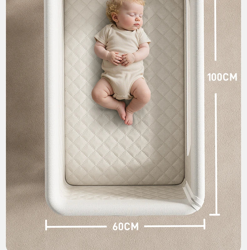 Culla per bambini, giunzione portatile, culla per lettino, culla da comodino per bambino, culla da comodino 3 in 1 con ruote