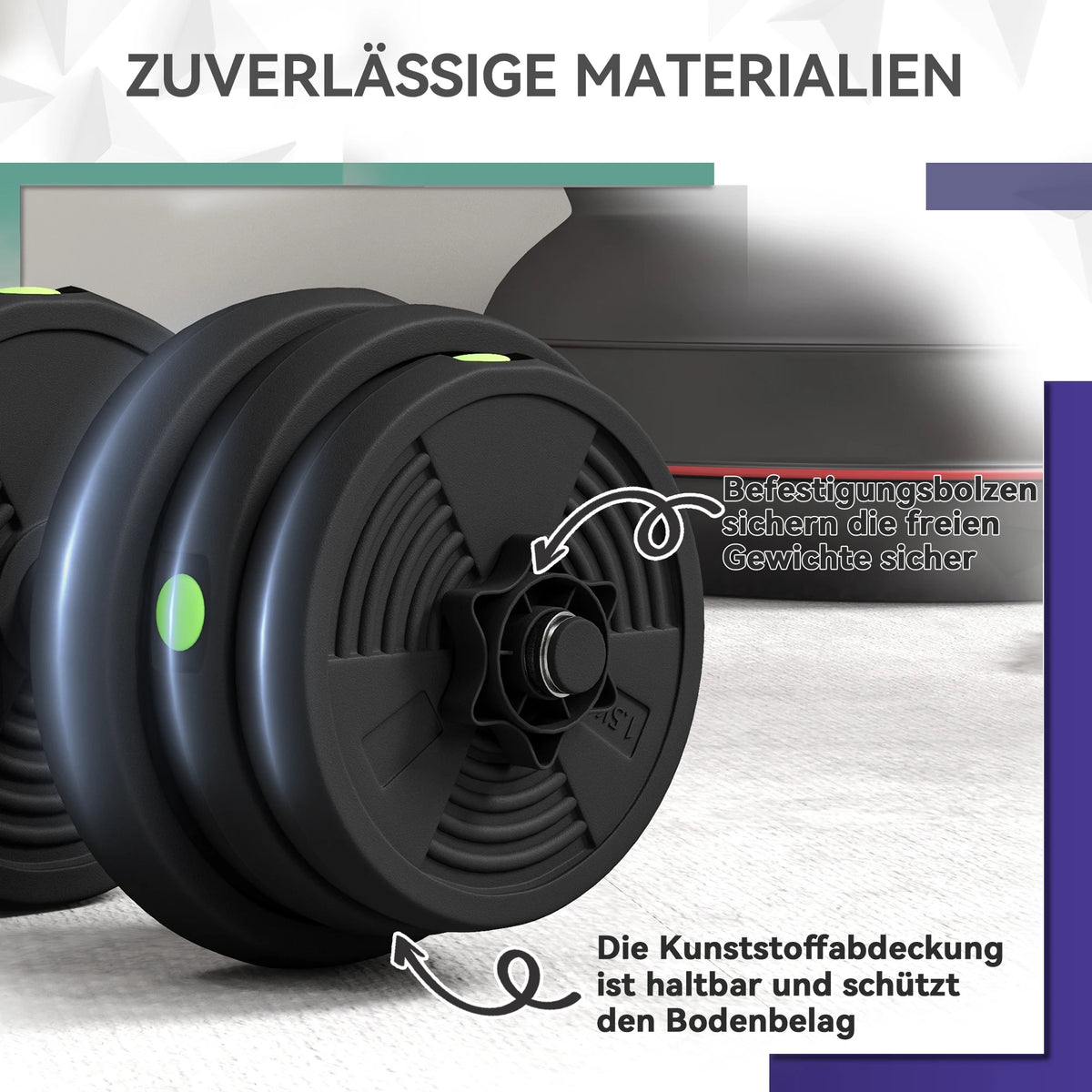 Set di manubri e bilancieri regolabili da 25 kg, 2 in 1, attrezzi per l’allenamento della forza con manici antiscivolo e dischi in plastica per l’uso in palestra domestica, per esercizi di fitness, allenamento muscolare e
