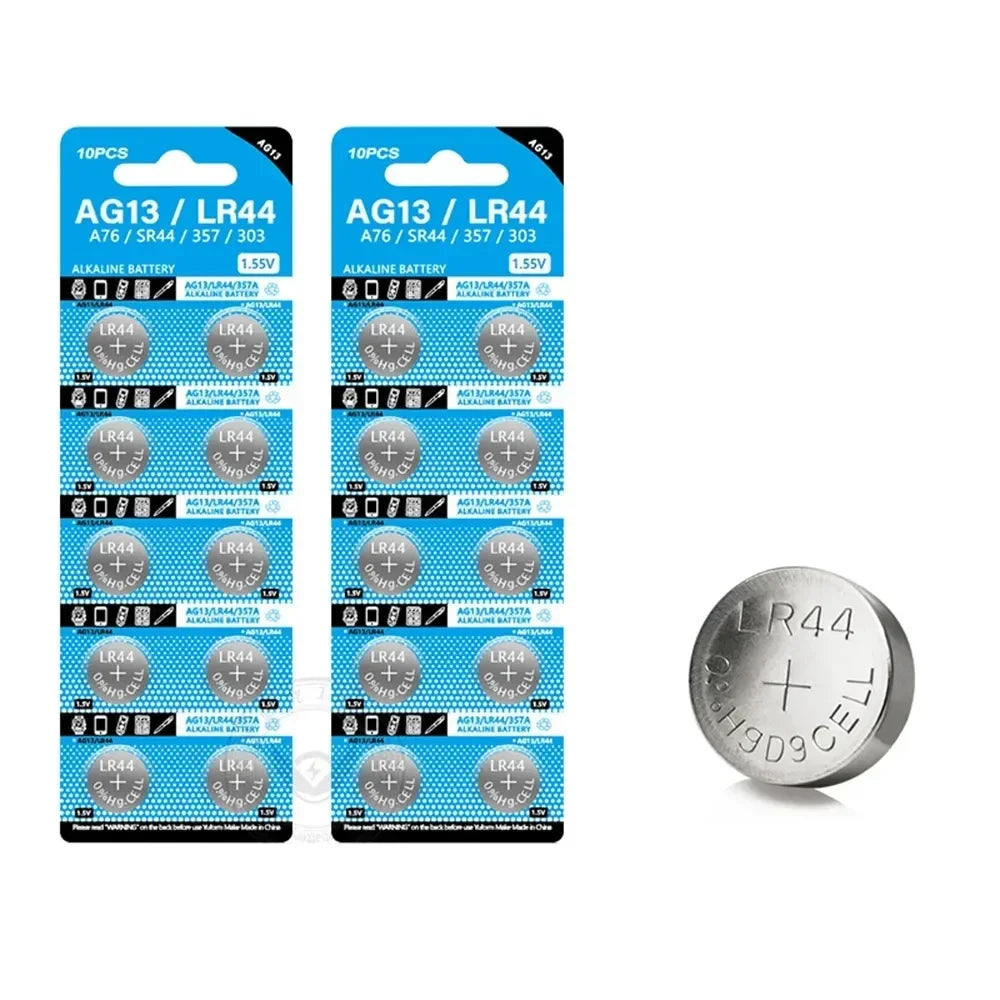 2-60 pz AG13 LR44 batteria al litio L1154 RW82 SR1154 SP76 pila SR44 batterie a bottone A76 LR1154 GP7 moneta cellulare per Watch1.55V