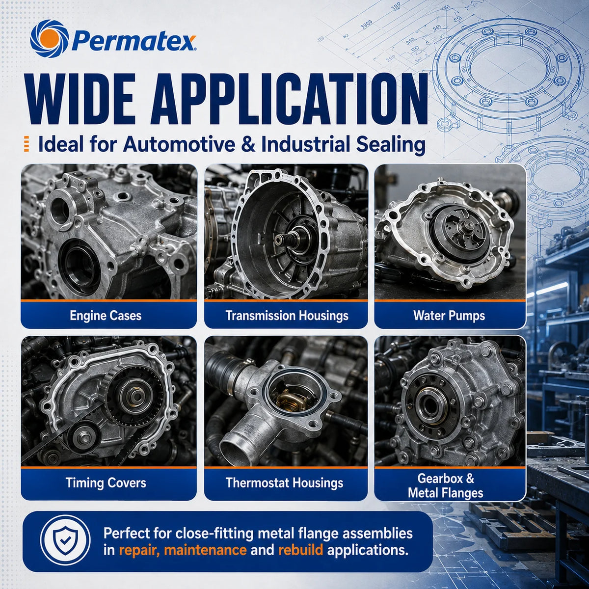 Permatex 51531 Sigillante Anaerobico per Flange 50ML, Guarnizione Liquida Resistente all'Olio per Motori, Trasmissioni e Flange Metalliche