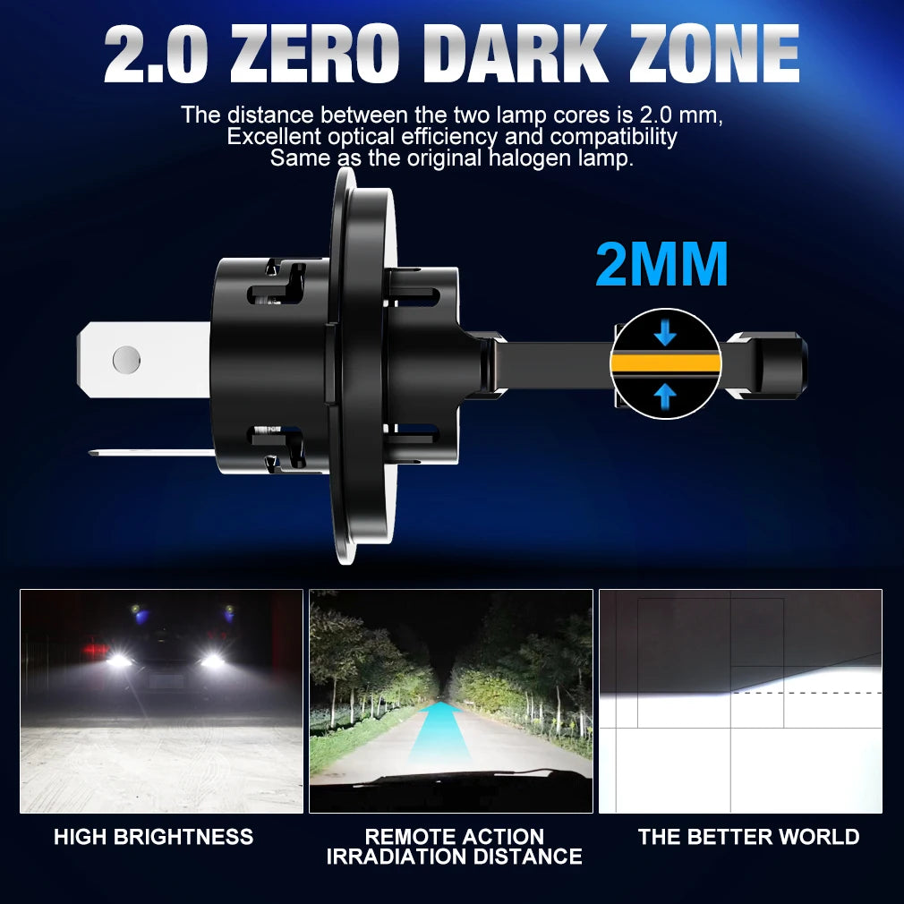 XSTORM H4 Lampadine LED 6000K 100W Luci Auto H1 H7 Fari LED Canbus 9005 9006 Fari 60000LM Lampade Auto Plug&Play