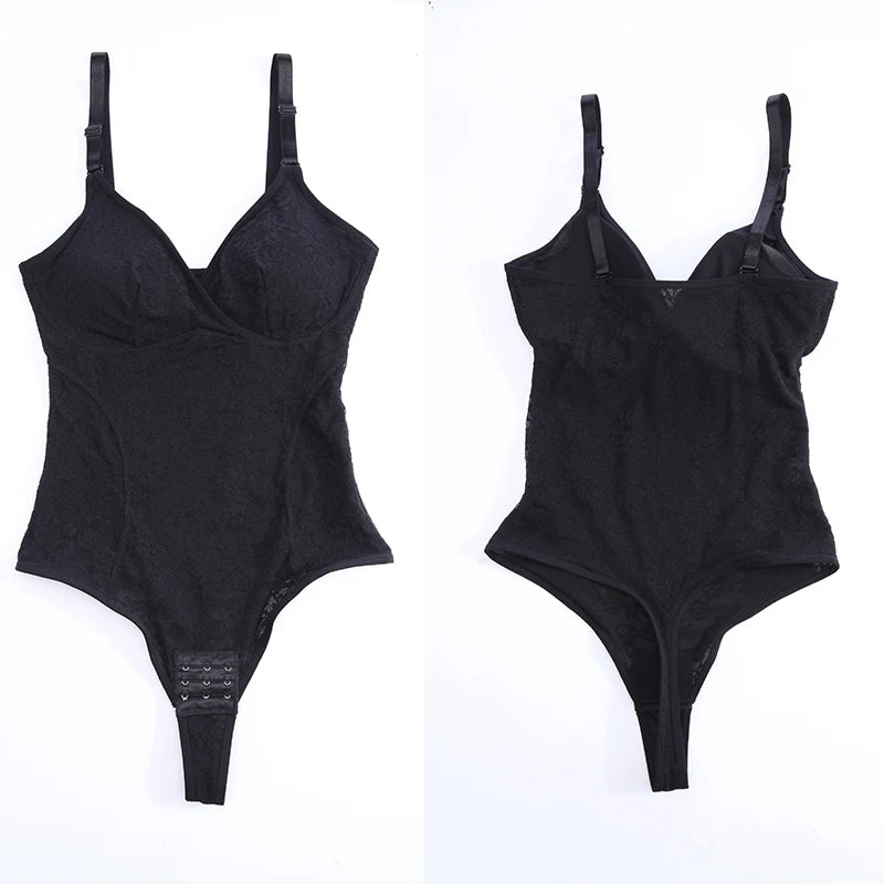3 in 1 Perizoma in pizzo Body Donna Shapewear Nuovo Shaper completo del corpo Vita sottile Controllo della pancia Biancheria intima Pancia piatta Liscia Faja