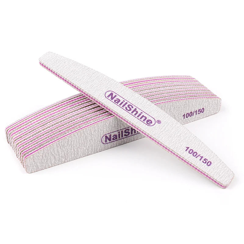 50 pz Lima per unghie in acrilico Forte carta vetrata Blocco tampone per unghie per manicure Lime a ongle 80/100/150/180/240/320 Lime per barche lavabili