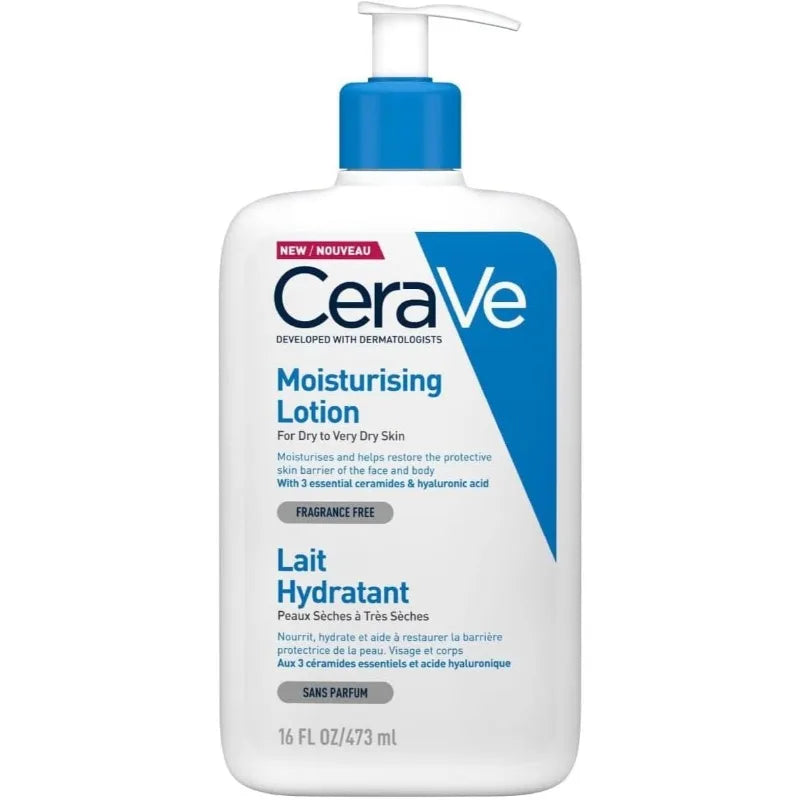 CeraVe, lozione per il corpo in confezione grande da 473 ml, latte idratante multiuso per la pelle secca di viso e corpo.