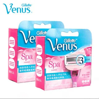 Gillette Venus Lama di rasoio da barba a 3 strati Testine di ricambio per lama di rasoio da barba Barra di sapone spa incorporata per la rasatura del corpo delle donne