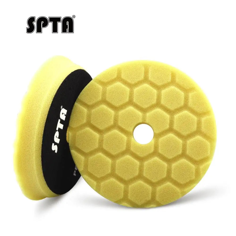 SPTA 1PC 3"(80mm)/5"(125mm)/6"(150mm) Smussato Hex-Logic Auto Spugna Lucidatura Tampone di Schiuma Per DA/RO/GA Buffer Lucidatore