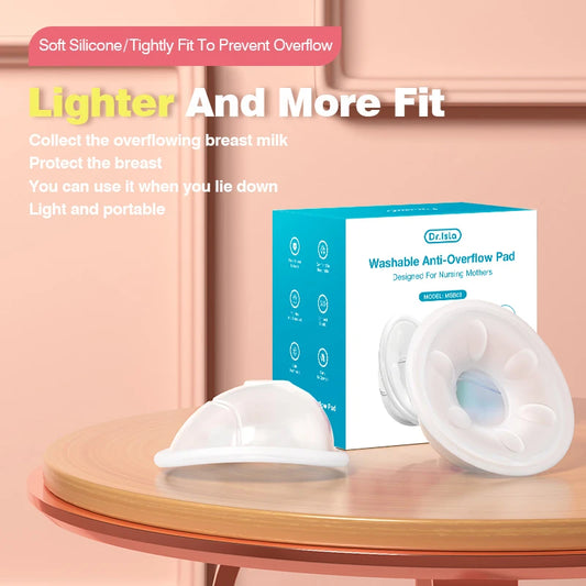 MAMIJOY Silicone 2 Pezzi Breastpad Saver Shield Collettore di Latte Materno Senza BPA Penampung ASI