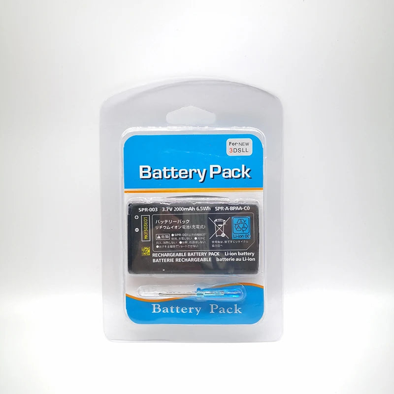 Batteria di ricambio Hotsale SPR-003 da 2000mAh ad alta capacità per 3DS XL/3DS LL agli ioni di litio con set di cacciaviti per batteria 3DSLL 3DSXL