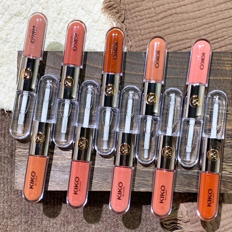 KIKO Unlimited Blush 6g, blush in polvere opaca monocromatica, con una tenuta fino a 12 ore, ricco di colore. Lucidalabbra 3D Hydra 6ml, idratante.