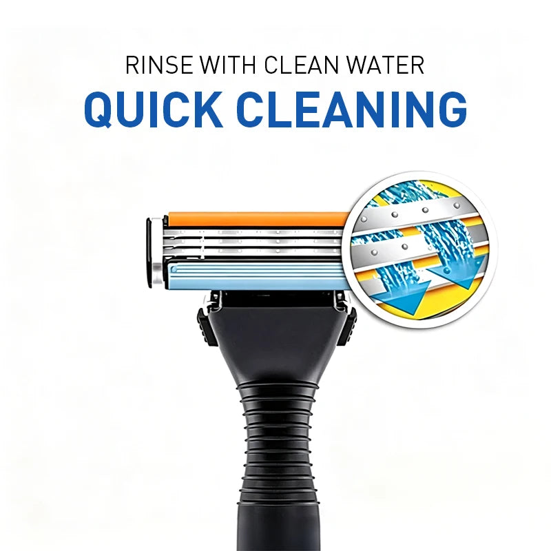 Testine di ricambio per rasoio Gillette Sensor 3, 8 pezzi, lame a 3 strati in acciaio inossidabile nano con striscia lubrificante per Sensor3 Vector3