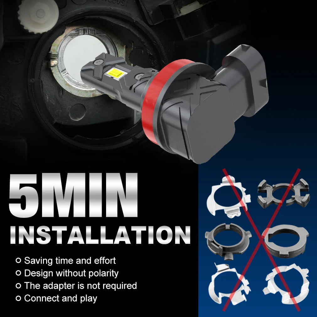 Fari LED XSTORM H11 Canbus 9005 9006, Luci Fendinebbia per Auto 40000LM 100W 6000K, Fari di Guida e Luci Antinebbia