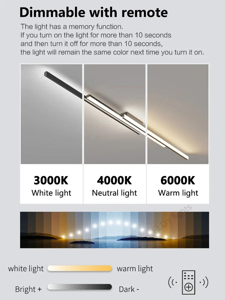Lampada da soffitto moderna linea Luci a LED Soggiorno Sala da pranzo Camera da letto principale Apparecchio Lampadario a soffitto Sconce da parete Apparecchio di illuminazione